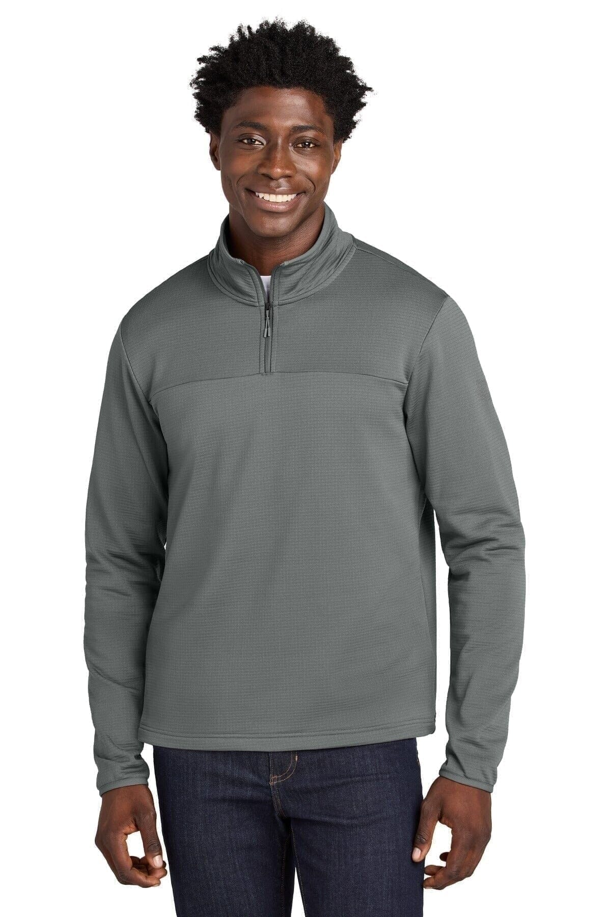 Aim 1/4-Zip Fleecejacke Vandhlr Rauchgrau S