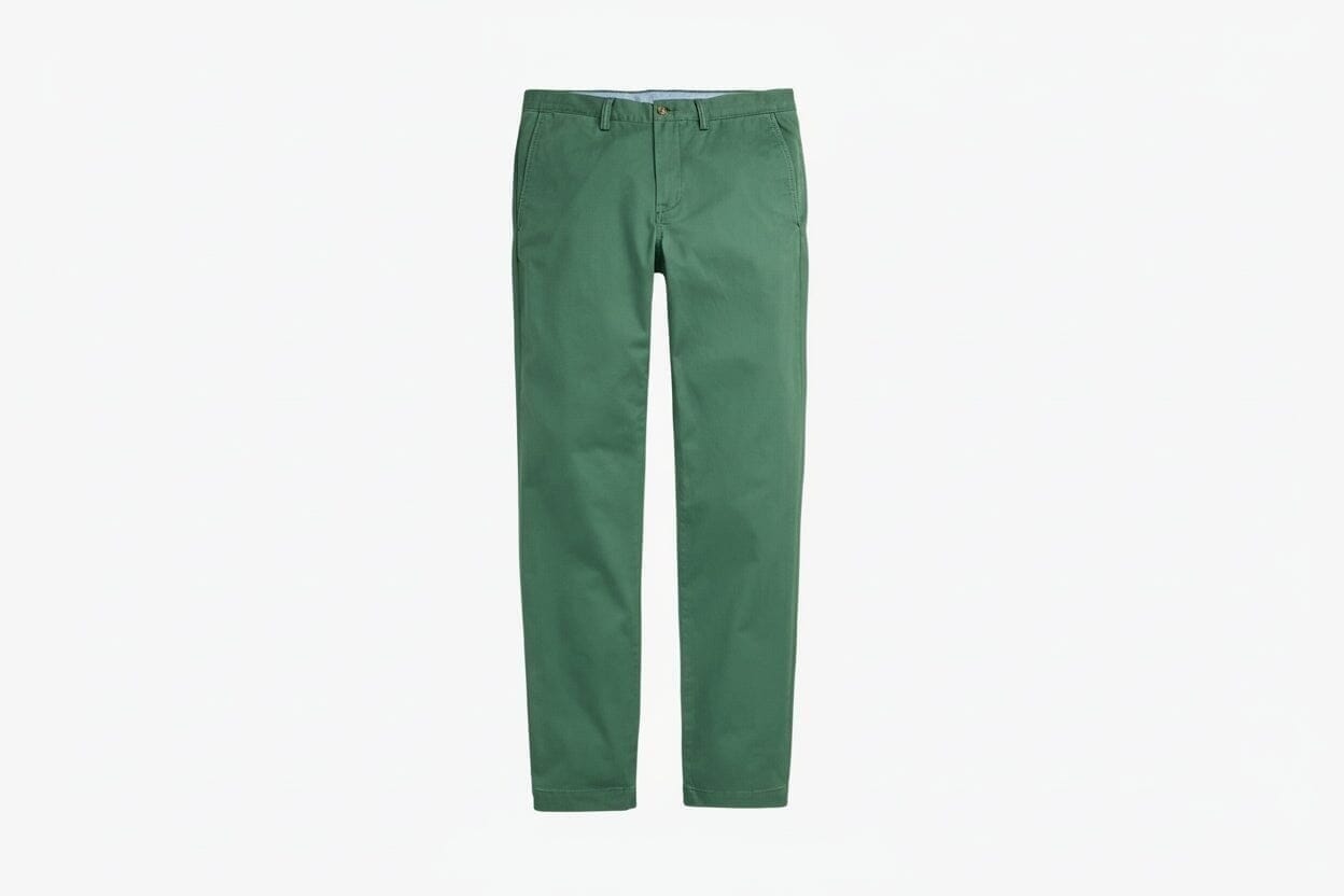 Bedford Chino-Hose Aus Gewaschenem Baumwoll-Stretch Vandhlr Grün 28