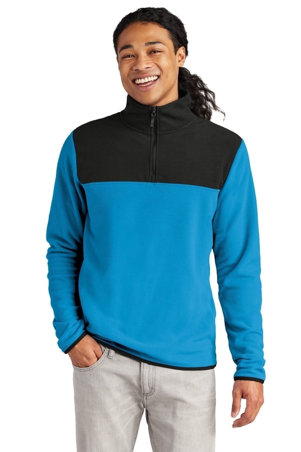 Glacier 1/4-Zip Fleecejacke Vandhlr Heldenblau/ Schwarz S