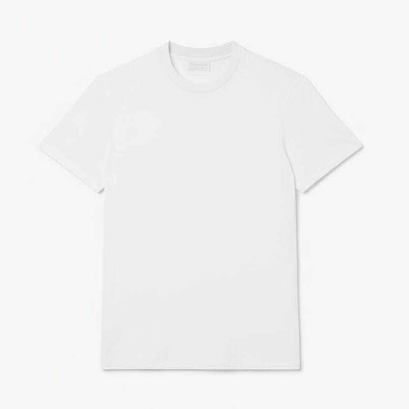 Jacquard Piqué T-SHIRT Mit Markenschriftzug Vandhlr Weiß S