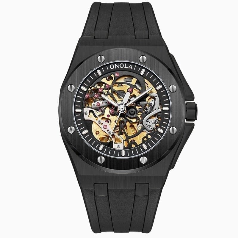 Skeleton Oak Armbanduhr Vandhlr Schwarz