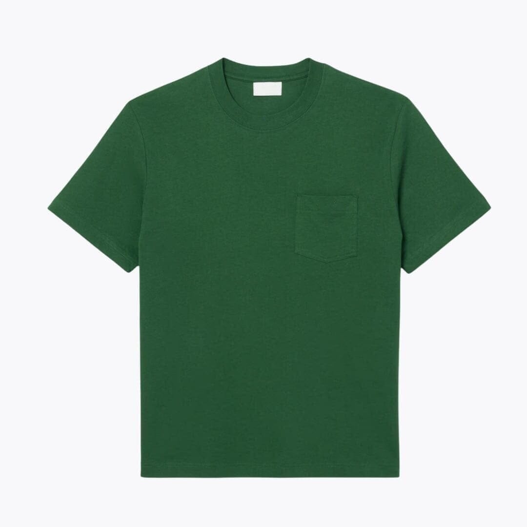 Baumwoll-T-Shirt Mit Brusttasche Vandhlr Kieferngrün S 