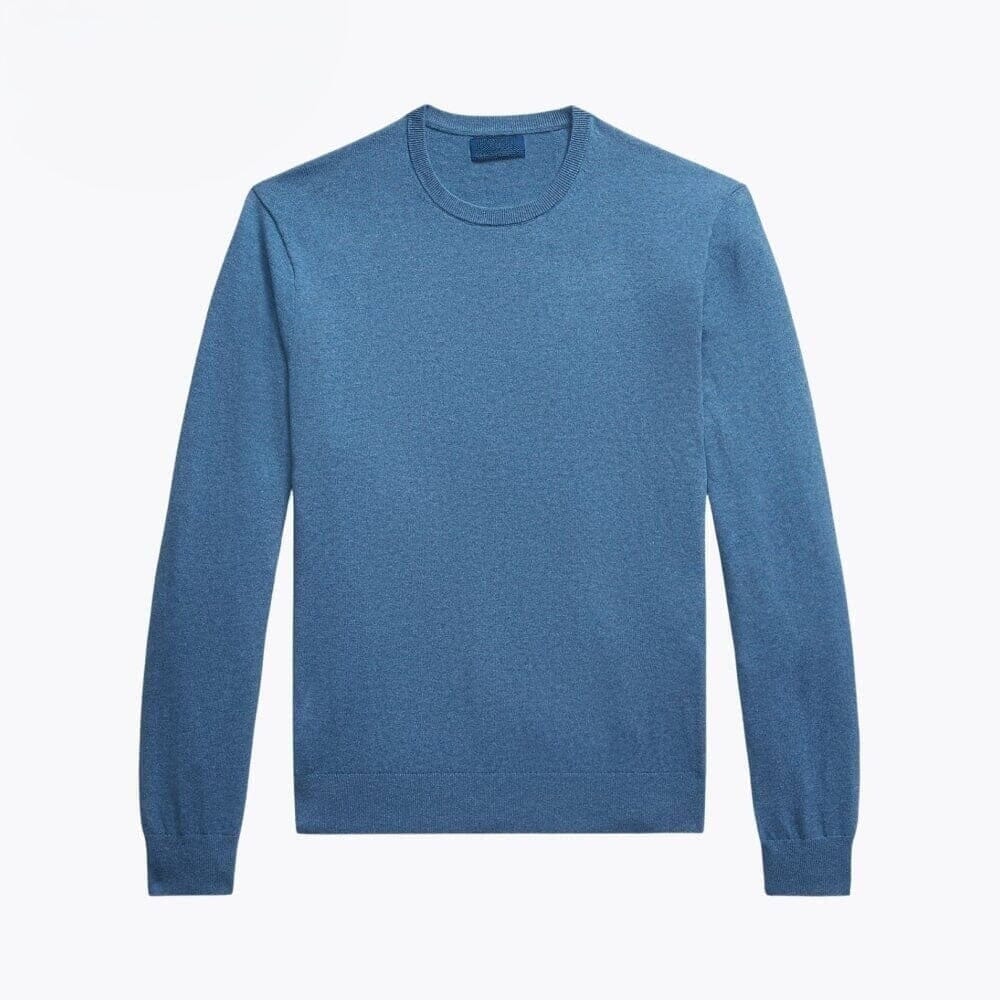 Baumwolle-Kaschmir Rundhals Pullover Vandhlr Blau S 