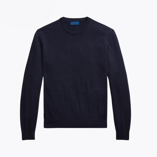 Baumwolle-Kaschmir Rundhals Pullover Vandhlr Marineblau S 