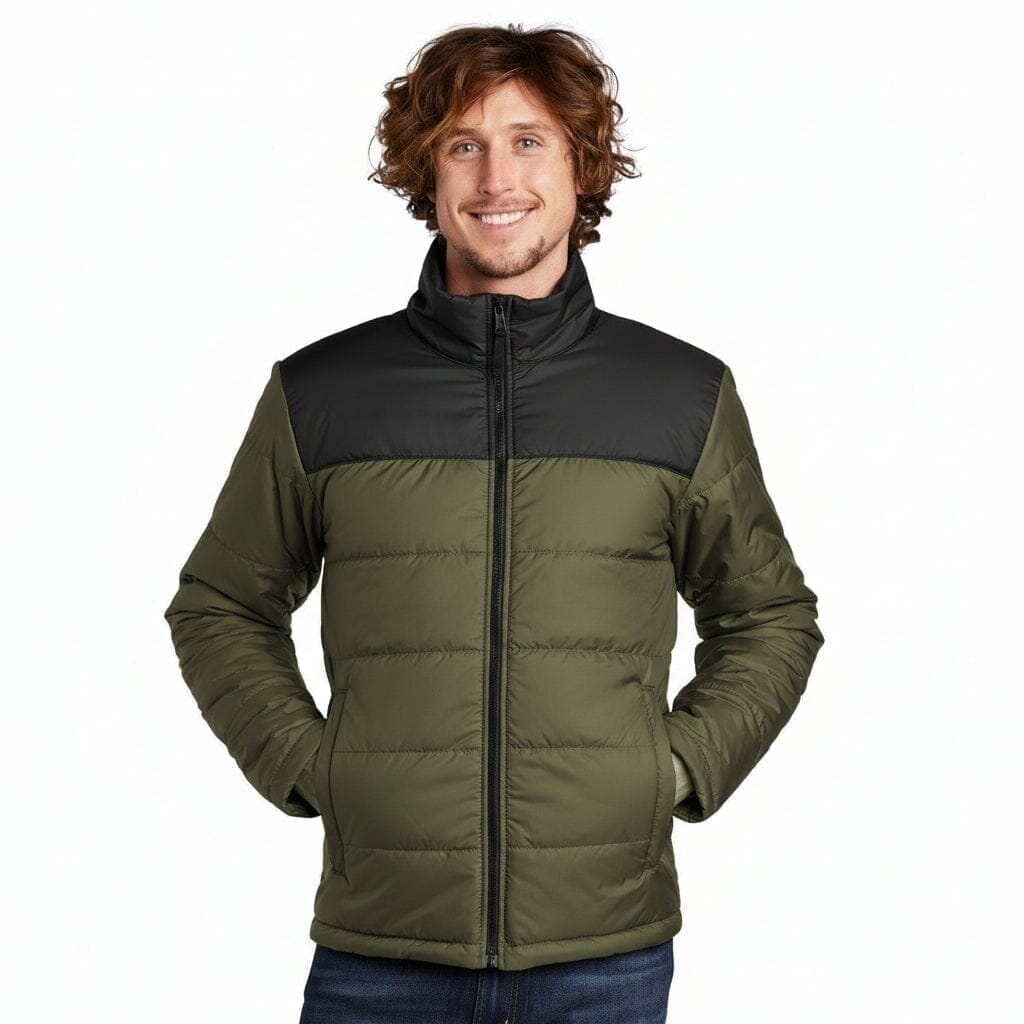 Chest Logo Everyday Isolierte Jacke Vandhlr Gebranntes Olivgrün S 