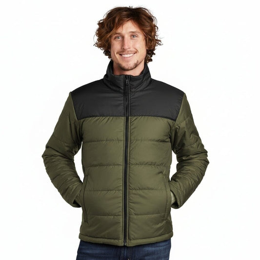 Chest Logo Everyday Isolierte Jacke Vandhlr Gebranntes Olivgrün S 