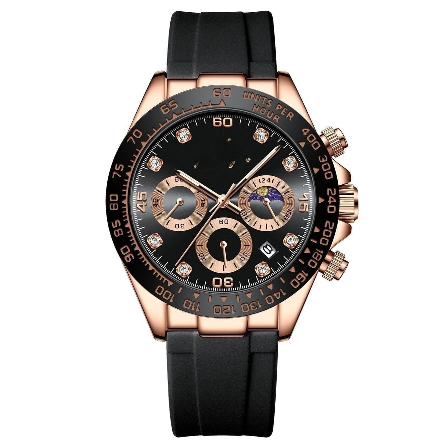 Chronograph Mit Datumsanzeige Vandhlr Roségold Schwarz 
