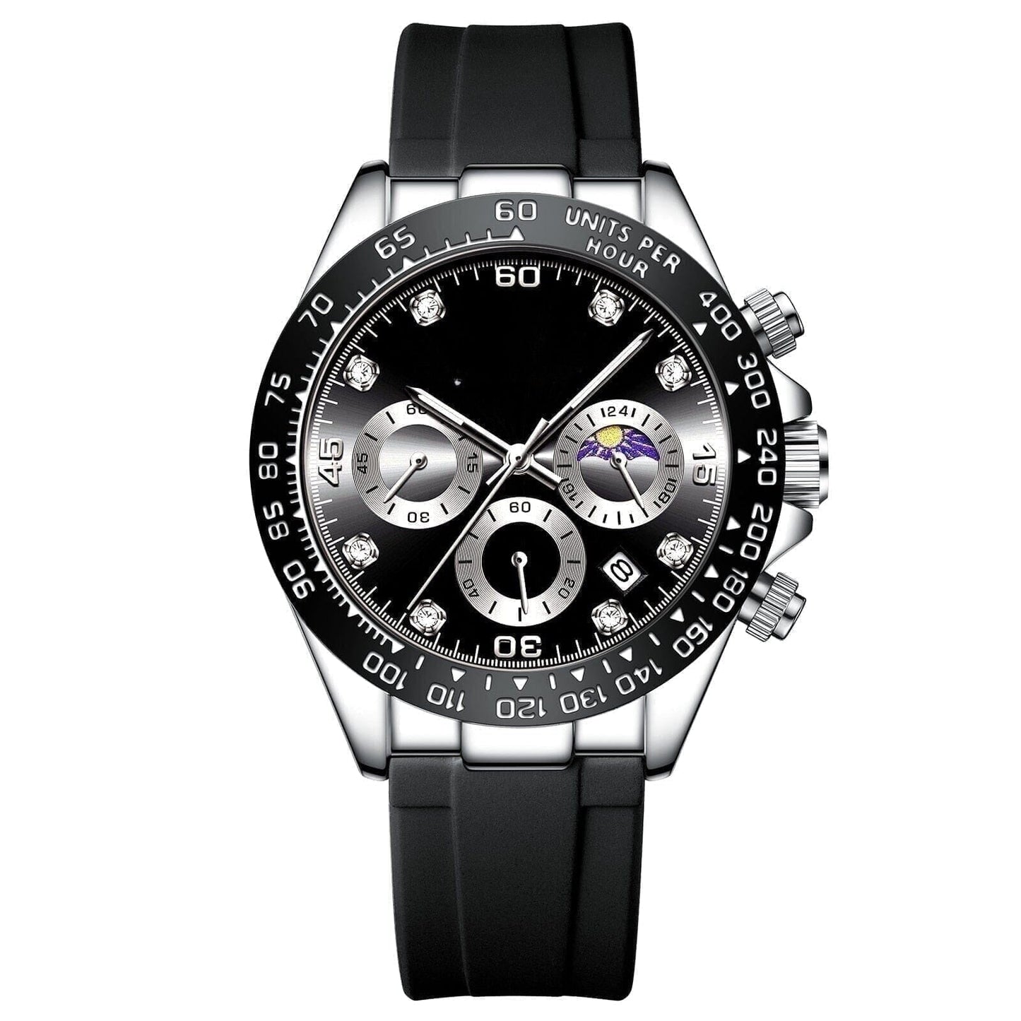 Chronograph Mit Datumsanzeige Vandhlr Silber Schwarz 