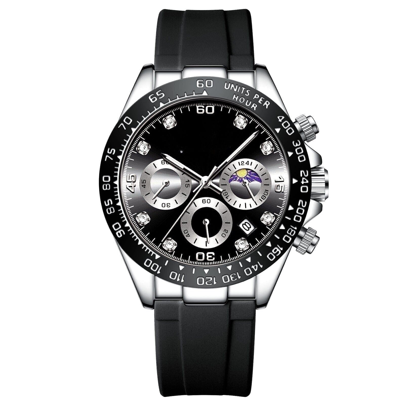 Chronograph Mit Datumsanzeige Vandhlr Silber Schwarz 