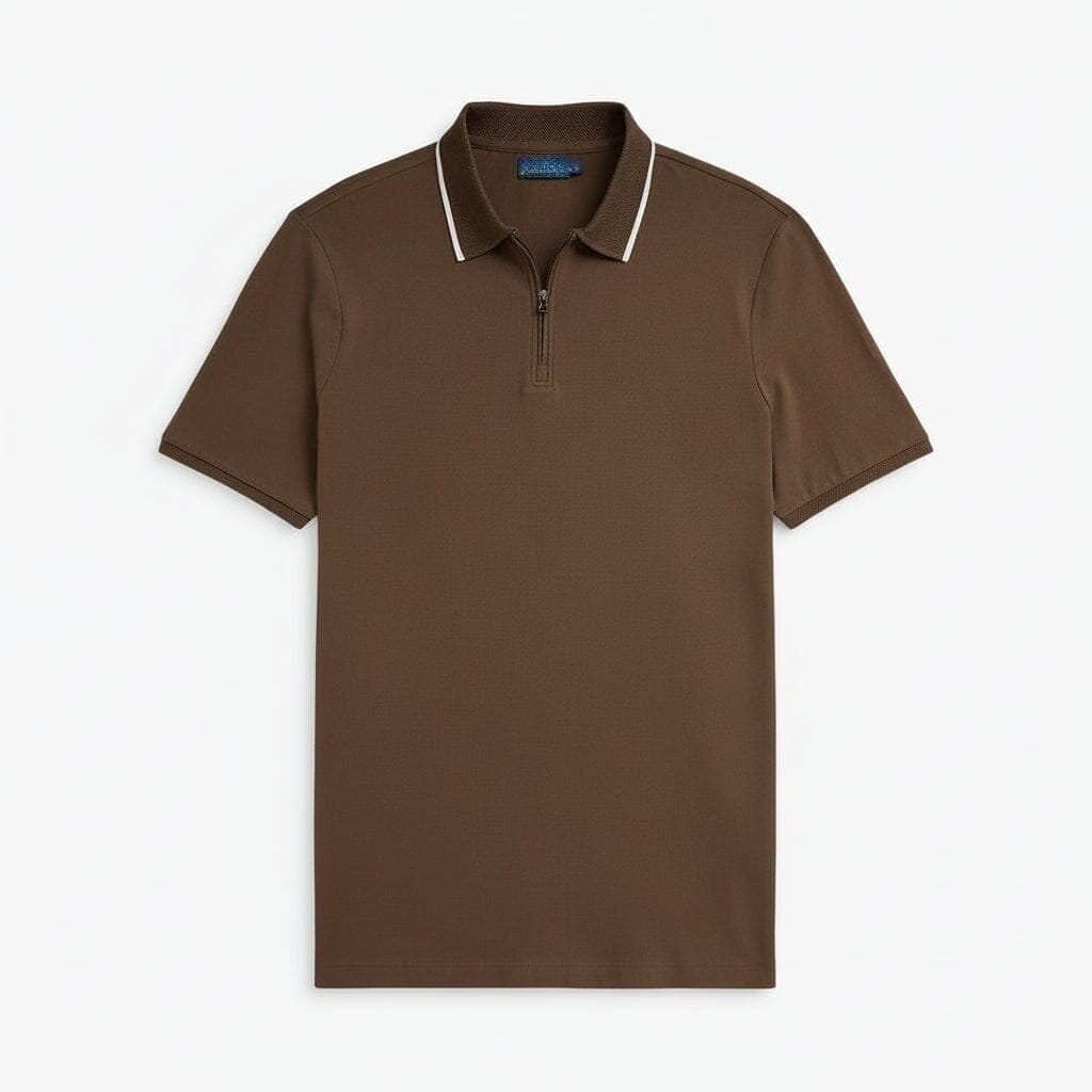 Classic Fit Stretch Mesh Poloshirt Vandhlr Kastanienbraun S 
