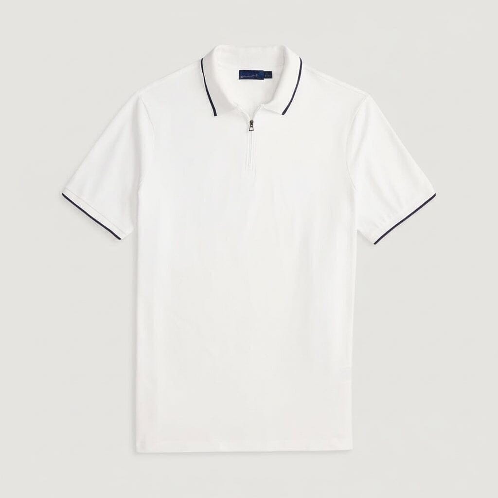 Classic Fit Stretch Mesh Poloshirt Vandhlr Weiß S 