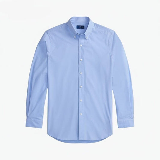 Classic Fit Stretch Poplin Hemd Vandhlr Blau S 