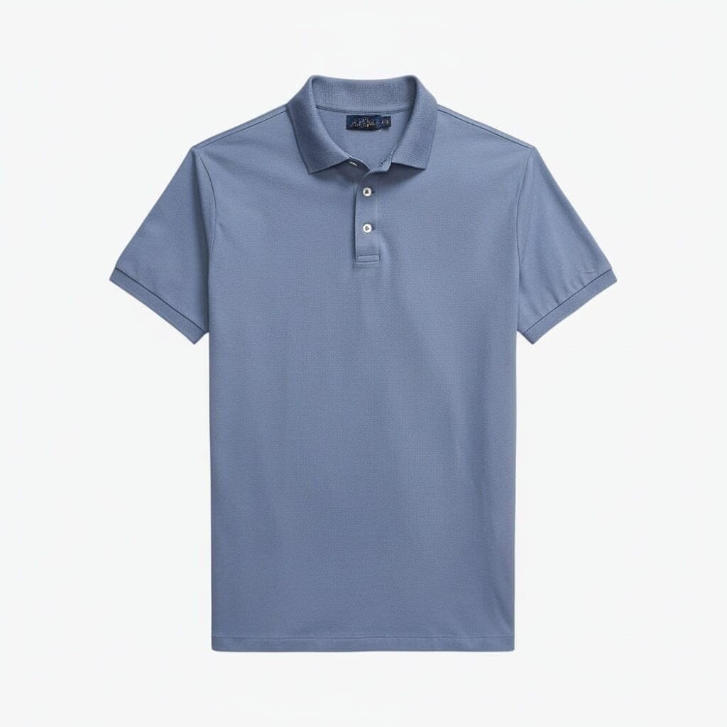 Custom Slim Fit Stretch Mesh Polo-Shirt Vandhlr Blau S 