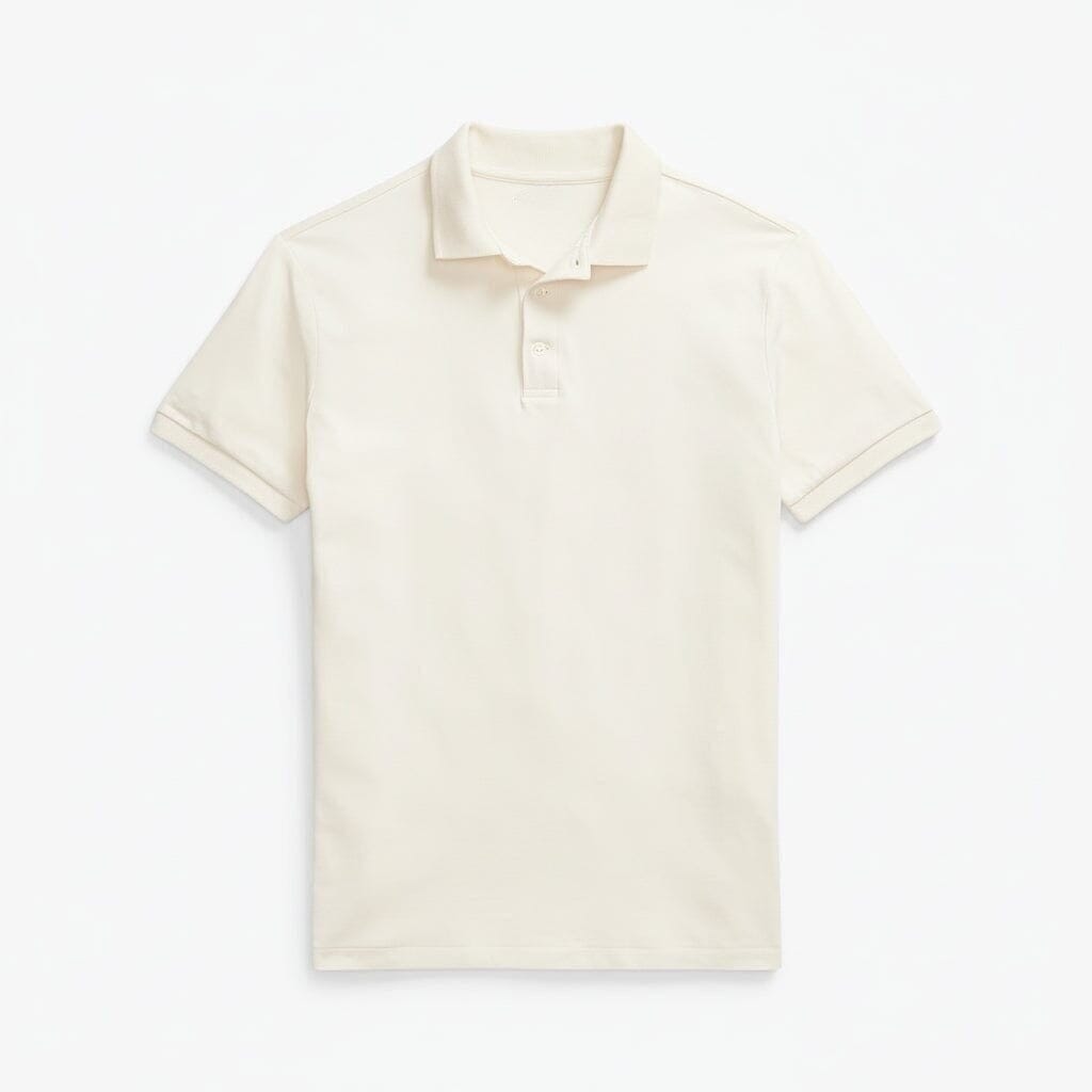 Custom Slim Fit Stretch Mesh Polo-Shirt Vandhlr Creme S 