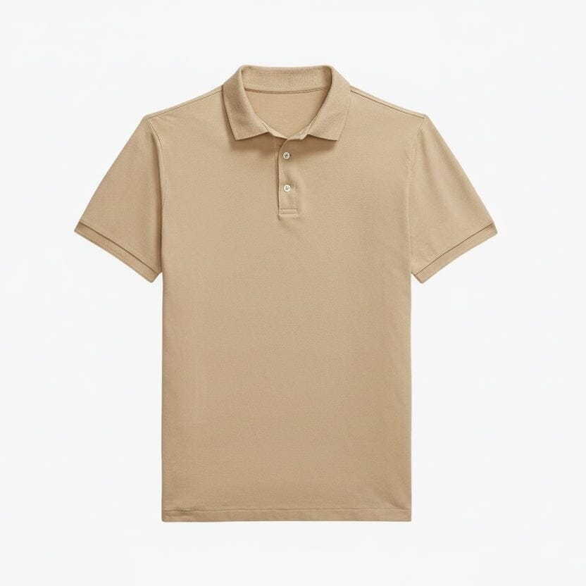 Custom Slim Fit Stretch Mesh Polo-Shirt Vandhlr Khaki S 