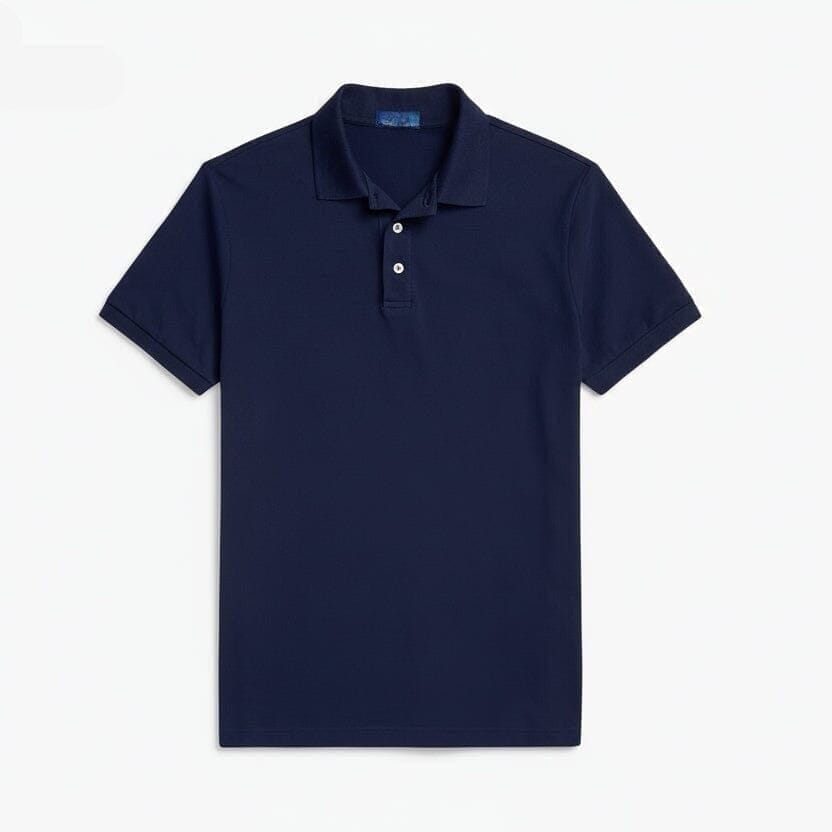 Custom Slim Fit Stretch Mesh Polo-Shirt Vandhlr Marineblau S 