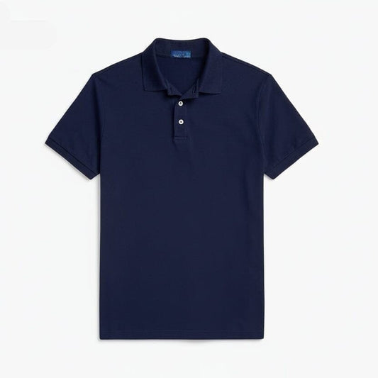 Custom Slim Fit Stretch Mesh Polo-Shirt Vandhlr Marineblau S 