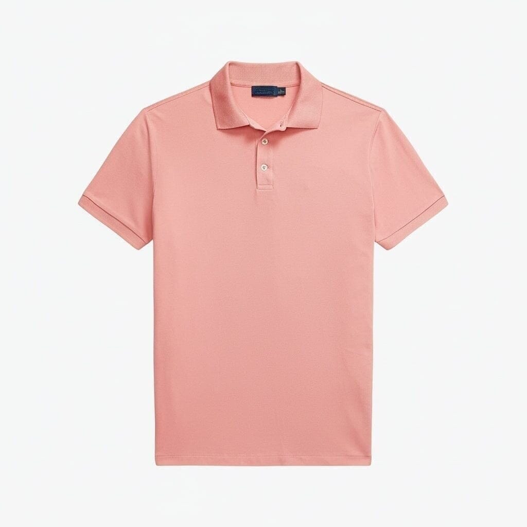 Custom Slim Fit Stretch Mesh Polo-Shirt Vandhlr Rosa S 