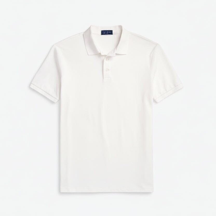 Custom Slim Fit Stretch Mesh Polo-Shirt Vandhlr Weiß S 