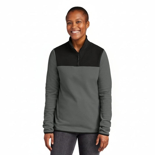 Damen Glacier 1/4-Zip Fleecejacke Vandhlr Asphaltgrau/Schwarz S 
