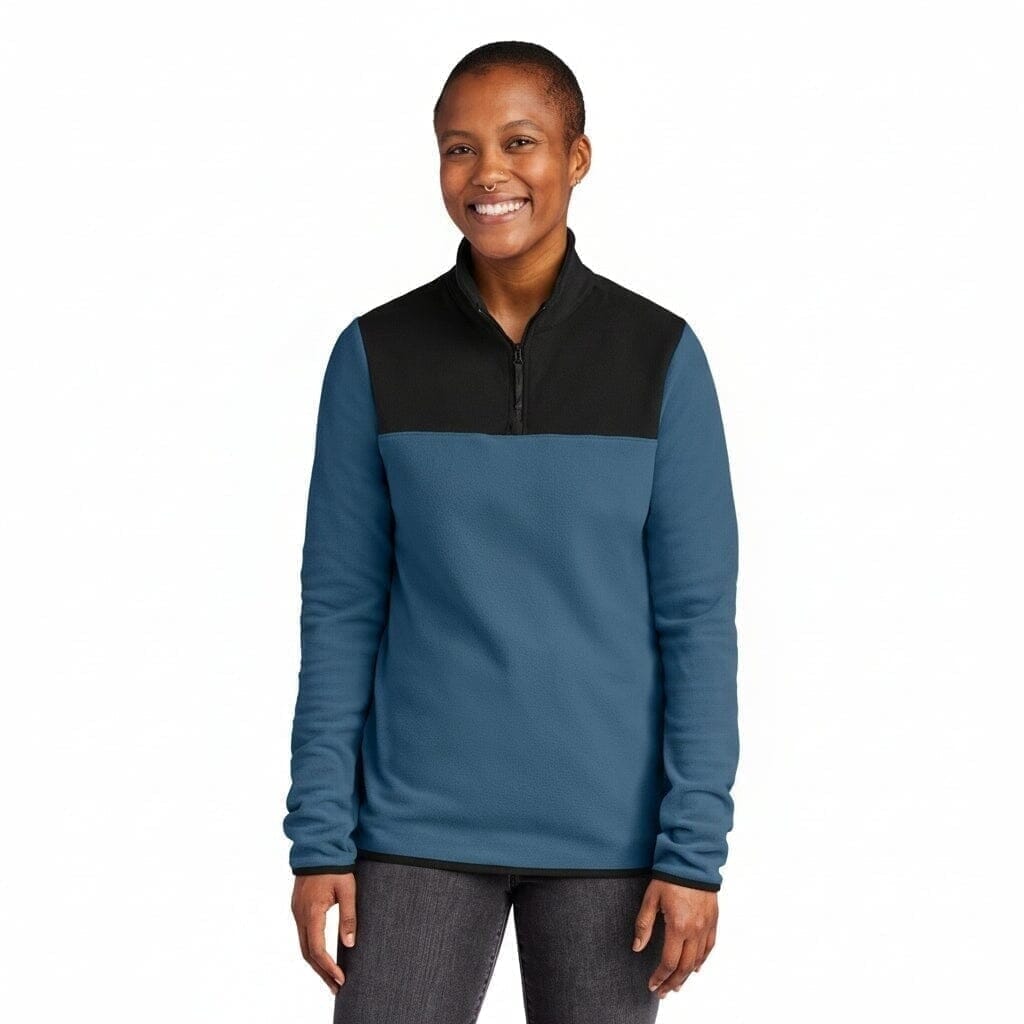 Damen Glacier 1/4-Zip Fleecejacke Vandhlr Heldenblau/Schwarz S 