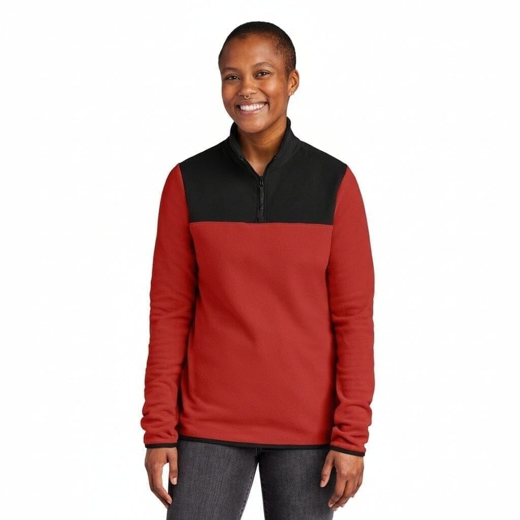 Damen Glacier 1/4-Zip Fleecejacke Vandhlr Wutrot/Schwarz S 