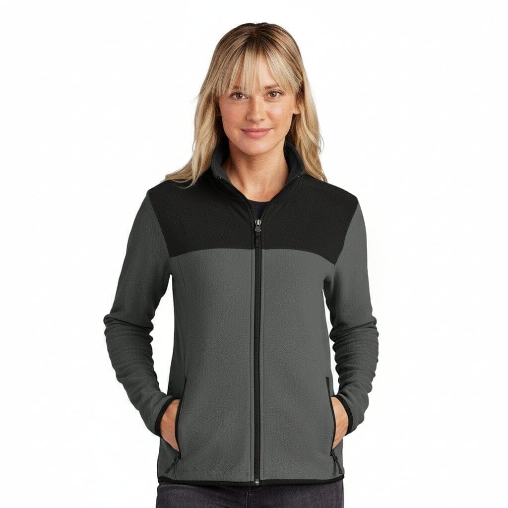 Damen Glacier Fleecejacke Mit Reißverschluss Vandhlr Asphaltgrau / Schwarz S 
