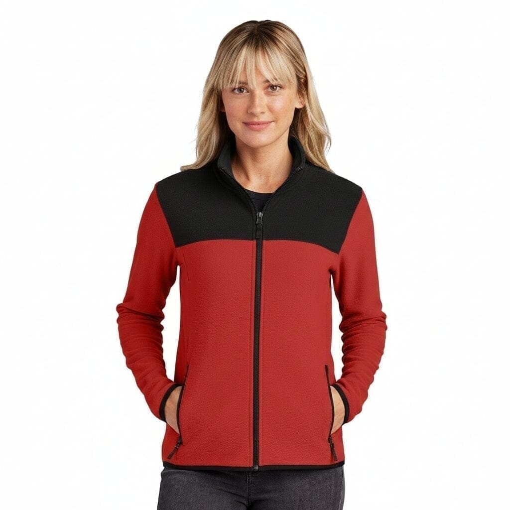 Damen Glacier Fleecejacke Mit Reißverschluss Vandhlr Wutrot / Schwarz S 