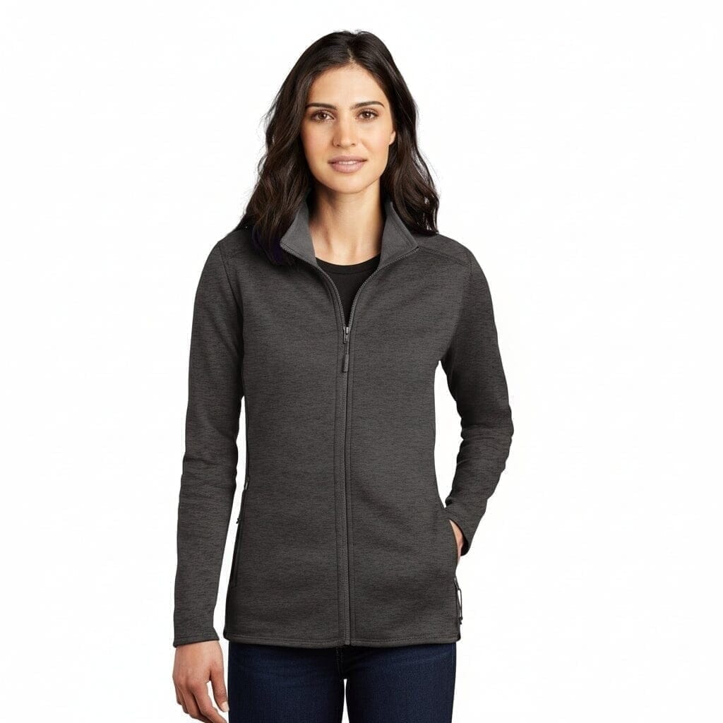 Damen Skyline Fleecejacke Mit Reißverschluss Vandhlr Dunkelgrau Meliert S 