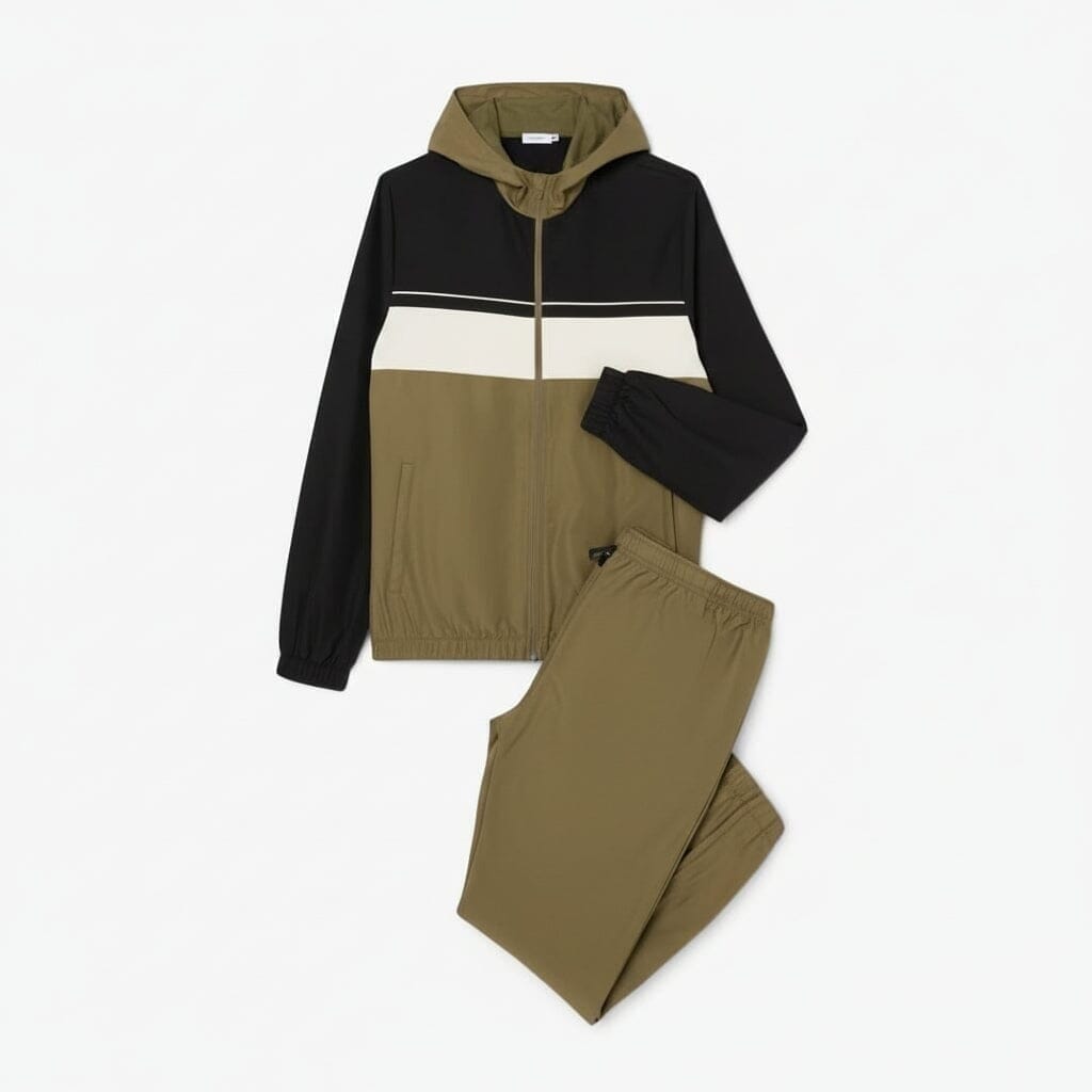 Diamond Taffeta Sport Trainingsanzug Vandhlr Khakigrün / Schwarz / Weiß S 