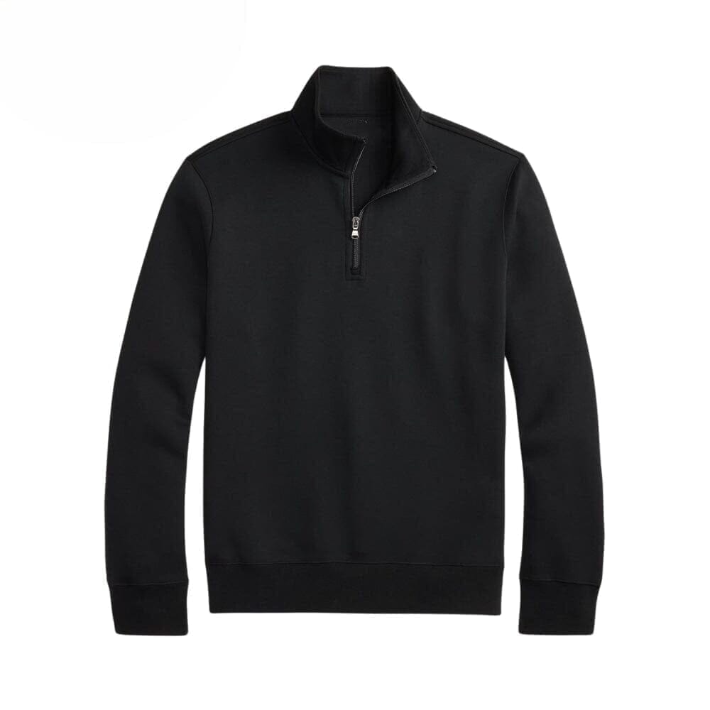 Doppelstrick Stehkragen Pullover Mit Viertelreißverschluss Vandhlr Schwarz S 