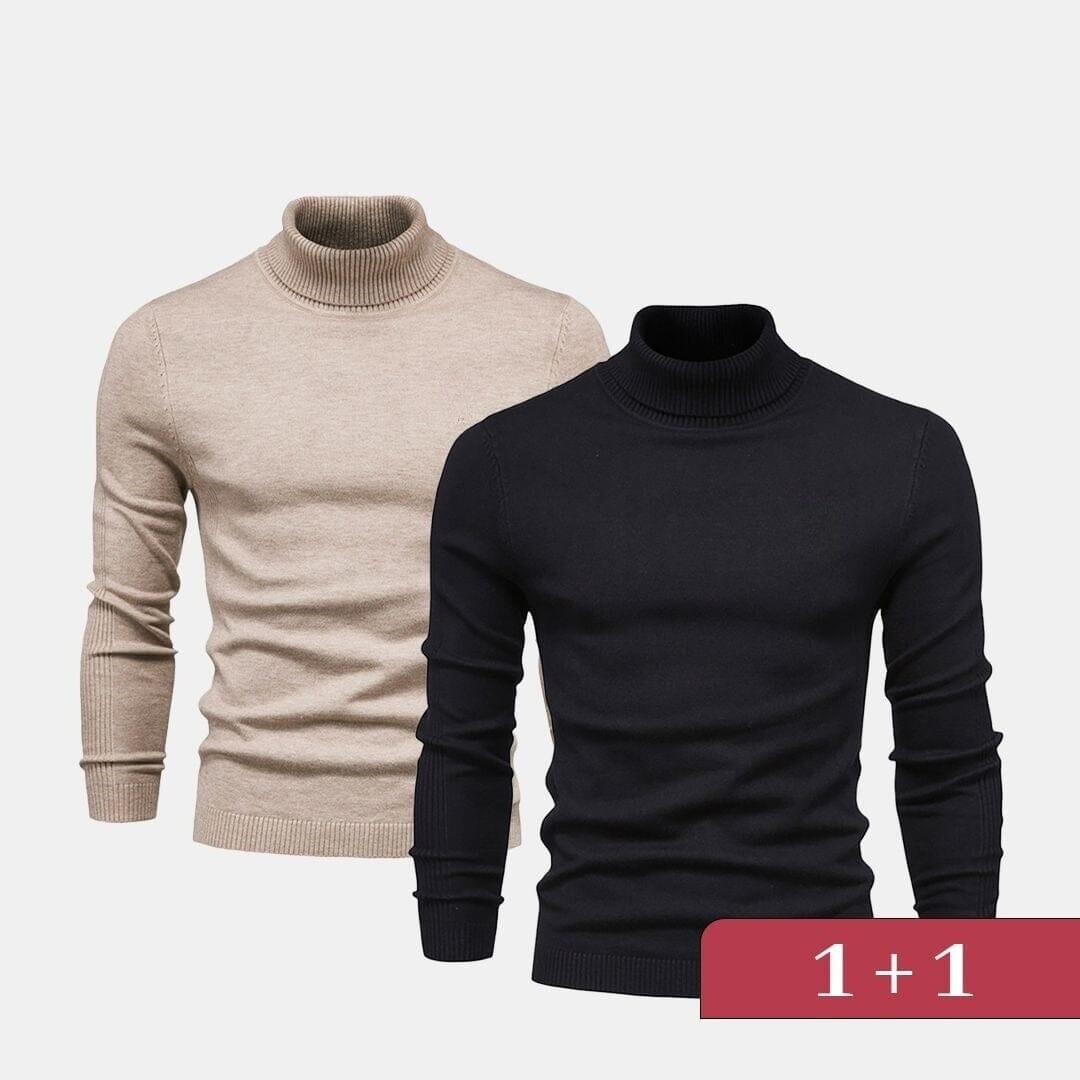 Double Elegance Rollkragenpullover – Kaufe 1, Erhalte 1 Gratis Vandhlr 