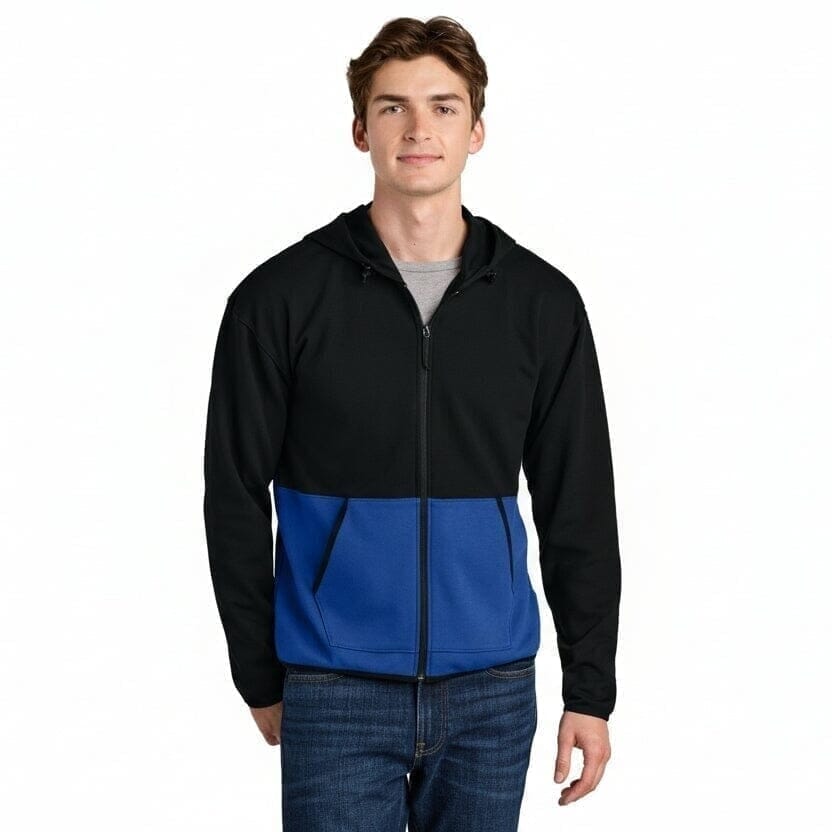 Double-Knit Kapuzenjacke Mit Reißverschluss Vandhlr Blau/ Schwarz S 