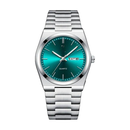 Essenza 40mm Uhr - Wasserdicht | Edelstahl Vandhlr Silber Grün 