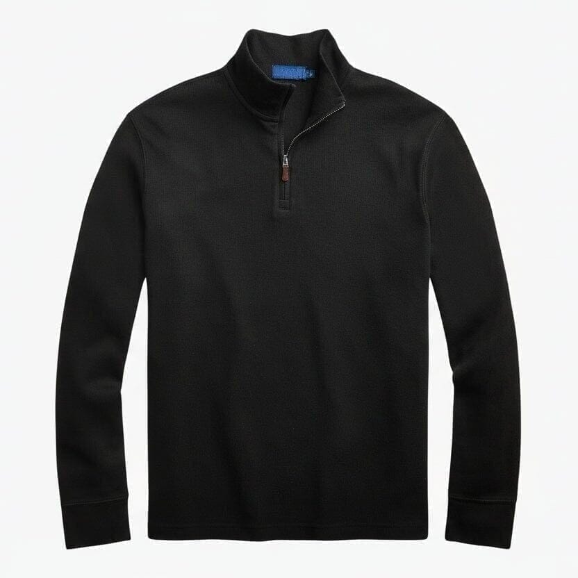 Estate-Rib Pullover Mit Viertel-Reißverschluss Vandhlr Schwarz S 