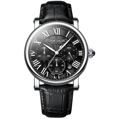 Executive Klassik Herrenuhr Vandhlr Silber mit Schwarz 