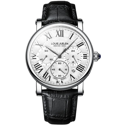Executive Klassik Herrenuhr Vandhlr Silber mit Weiß 