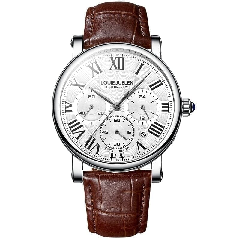Executive Klassik Herrenuhr Vandhlr Silber mit Wetter 