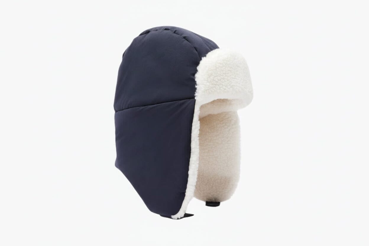 Fleece-Gefütterte Wasserabweisende Chapka Vandhlr Marineblau / Weiß 