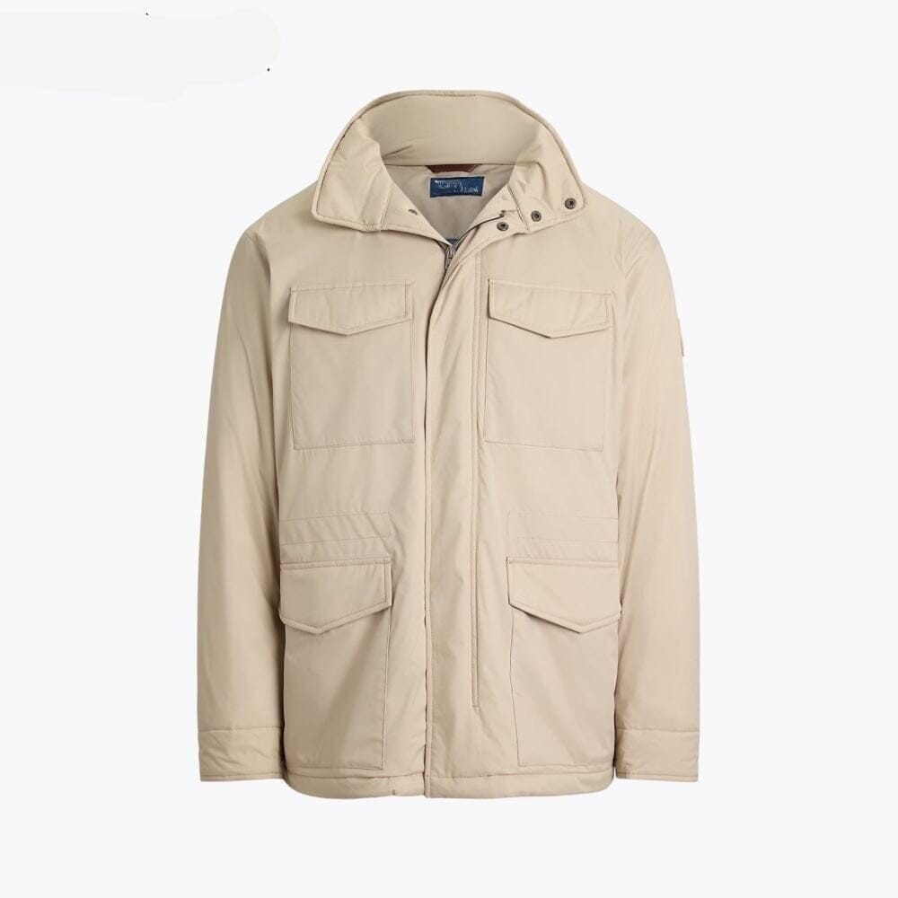 Gabardine Kapuzen-Fieldjacket Vandhlr Klassisches Steingrau S 
