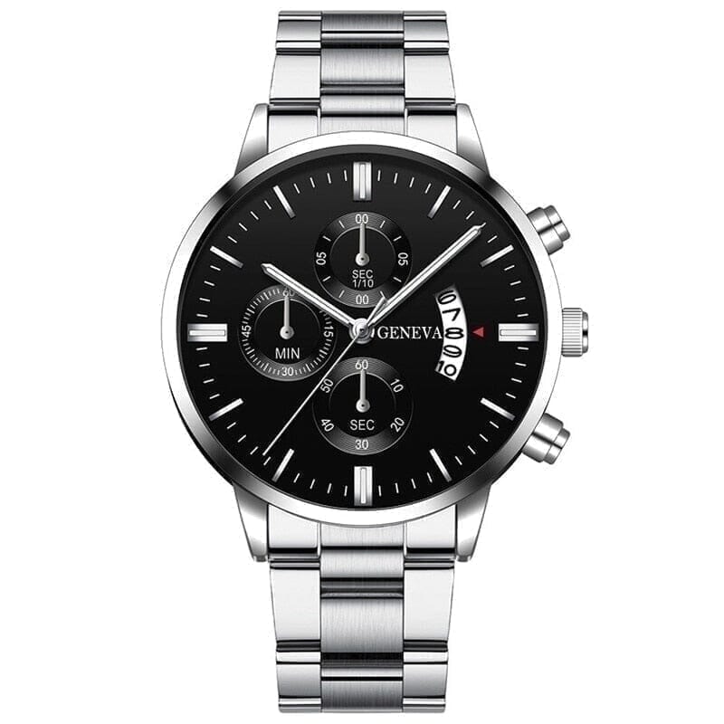 Geneva Diplomacy Herrenuhr Vandhlr Geneva Reverse Schwarz Silber 