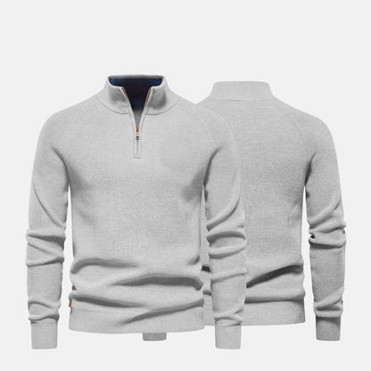 Gerippter Zip-Pullover Premium Vandhlr Beige S 