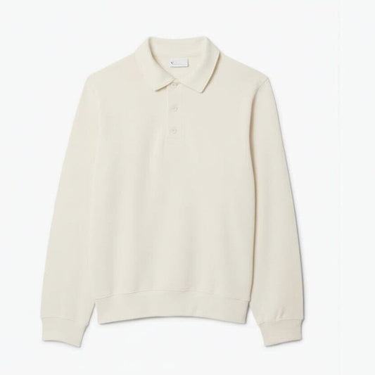 Geripptes Baumwoll-Sweatshirt Mit Polo-Kragen Vandhlr Weiß S 