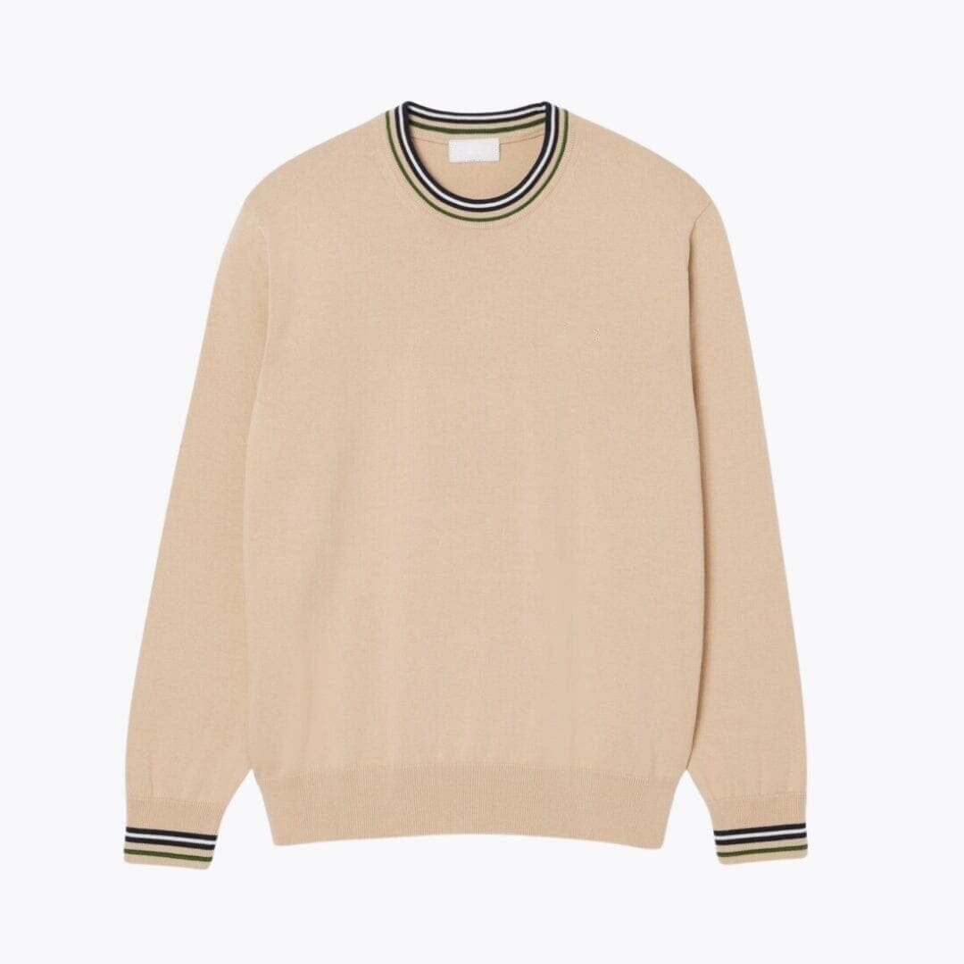 Gestreifter Baumwoll-Jersey Pullover Vandhlr Beige / Blau S 