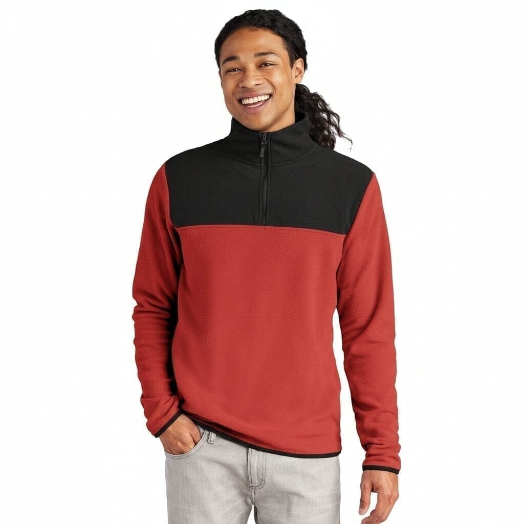 Glacier 1/4-Zip Fleecejacke Vandhlr Rage Rot/ Schwarz S 