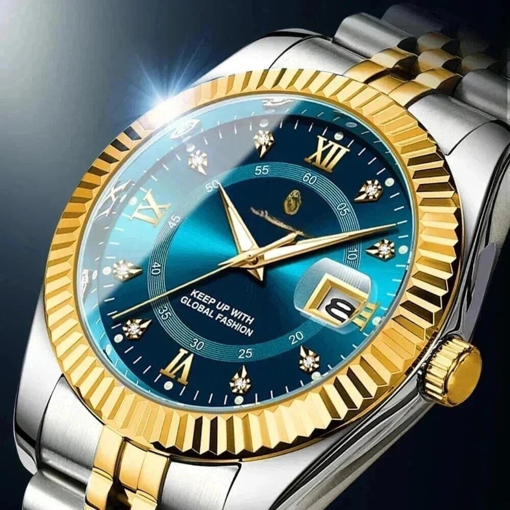 Goldenstar 40mm Herrenarmbanduhr - Wasserdicht - Edelstahl Vandhlr 