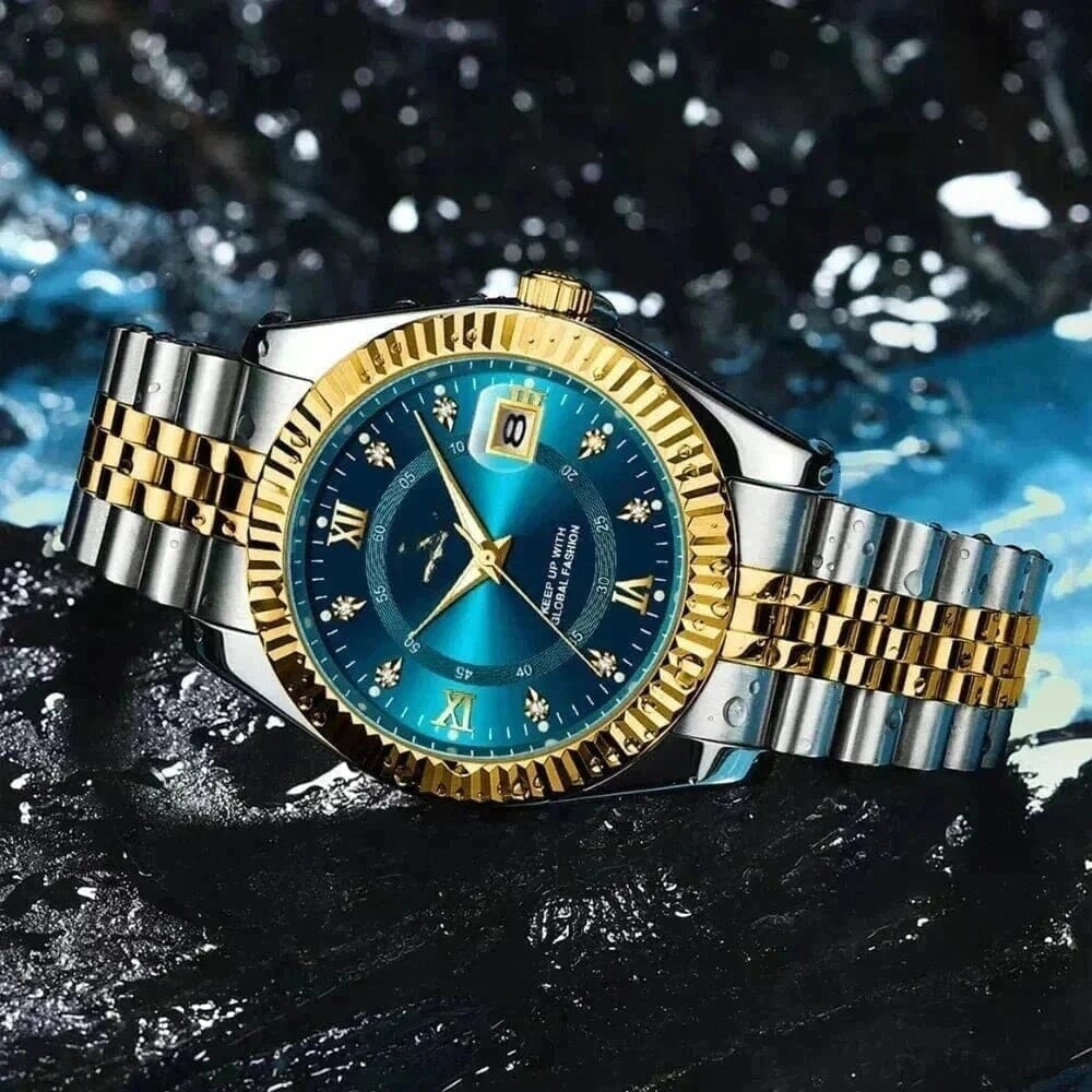 Goldenstar 40mm Herrenarmbanduhr - Wasserdicht - Edelstahl Vandhlr 