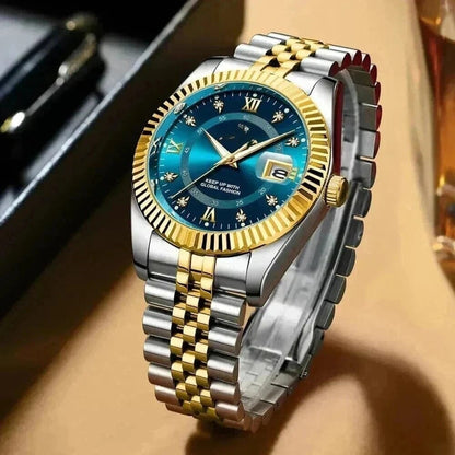 Goldenstar 40mm Herrenarmbanduhr - Wasserdicht - Edelstahl Vandhlr 
