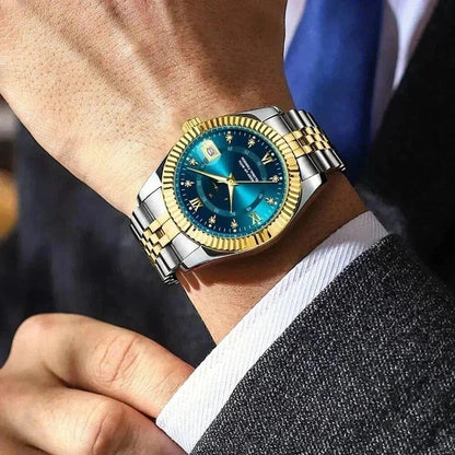 Goldenstar 40mm Herrenarmbanduhr - Wasserdicht - Edelstahl Vandhlr 