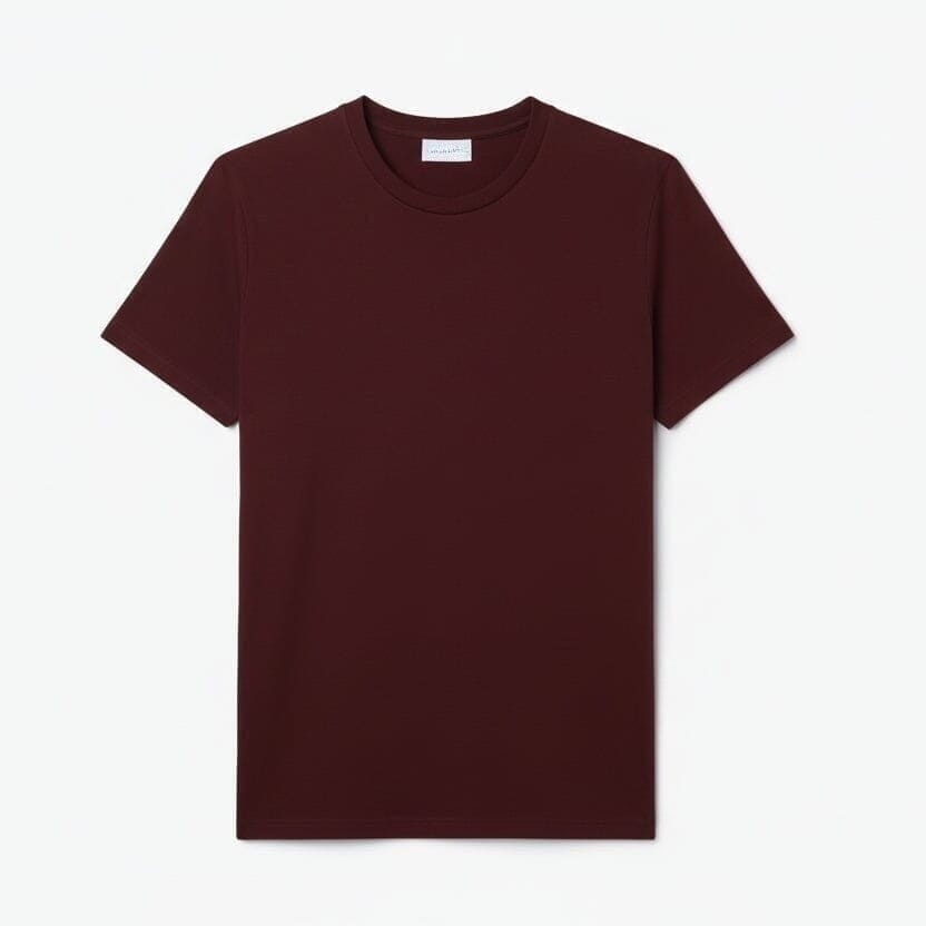 Herren V-Ausschnitt T-SHIRT Aus Leichter Pima-Baumwolle Vandhlr Rot S 